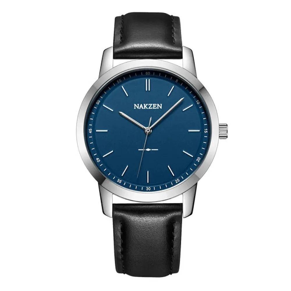 NAKZEN Fashion Male Quartz Watches Leather Watchband Business Wrist watch Waterproof Sport Men Watch Clock Relogio Masculino 4052 by MEGIR WATCH GROUP