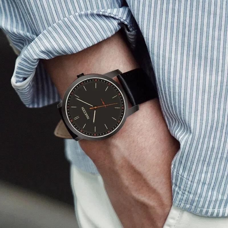 NAKZEN Fashion Male Quartz Watches Leather Watchband Business Wrist watch Waterproof Sport Men Watch Clock Relogio Masculino 4052 by MEGIR WATCH GROUP