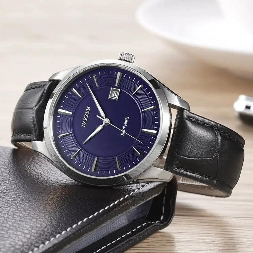 NAKZEN 2020 New Men's Watches Top Brand Luxury Quartz Watch Men Leather Waterproof Military Watch Man Clocks Relogio Masculino 1002 by MEGIR WATCH GROUP
