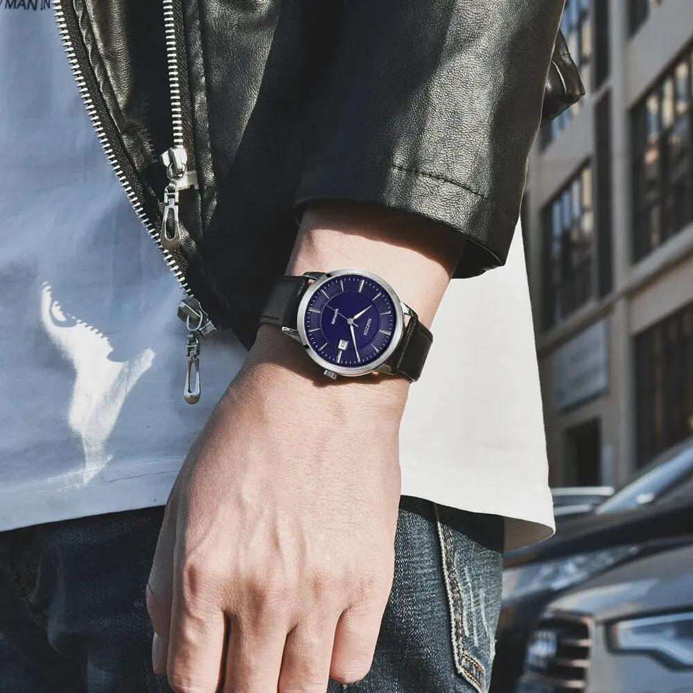 NAKZEN 2020 New Men's Watches Top Brand Luxury Quartz Watch Men Leather Waterproof Military Watch Man Clocks Relogio Masculino 1002 by MEGIR WATCH GROUP