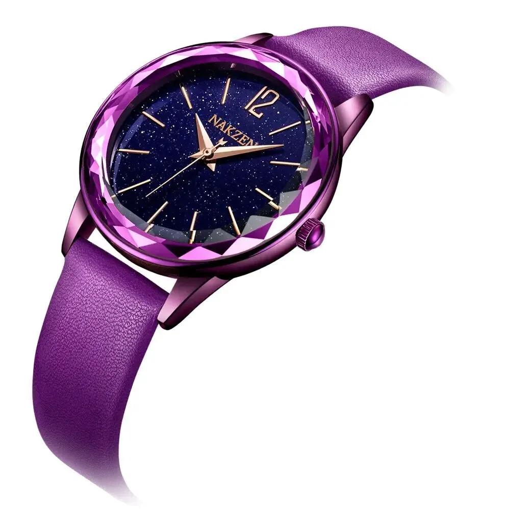 NAKZEN Dress Women Quartz Watches Minimalism Starry sky Magnet Buckle Fashion Wristwatch Waterproof Roman Numeral reloj mujer 4206 by MEGIR WATCH GROUP