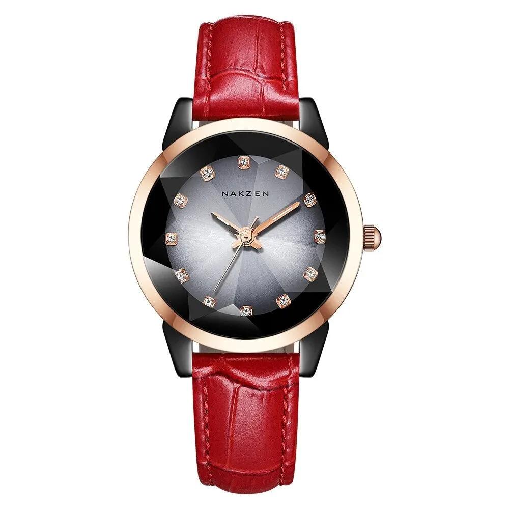 NAKZEN Women Watches Waterproof Black Ceramic Leather Luxury Fashion Ladies Quartz Watch Relogio Feminino Montre Femme 1027 by MEGIR WATCH GROUP