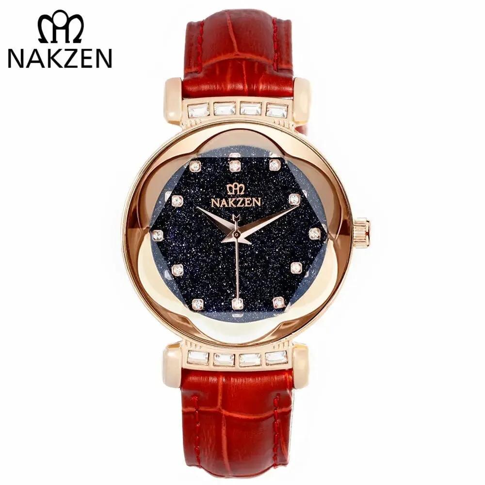 NAKZEN Women Diamond Elegant Starry Sky Watches Ladies Creative Roman Fashion Waterproof Quartz Watch Clock relogio feminino 4207 by MEGIR WATCH GROUP