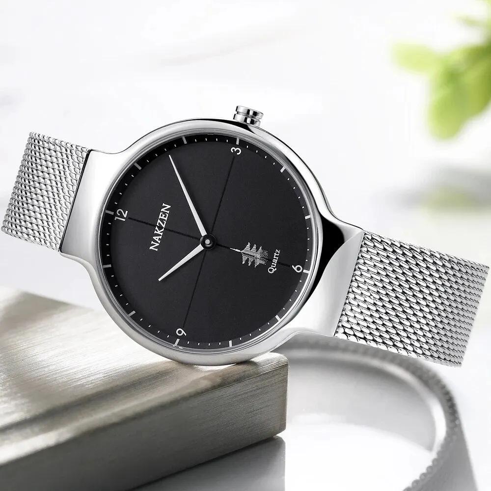 NAKZEN Women Fashion Casual Ultra Thin Quartz Watches Top Brand Luxury Waterproof Ladies Female Wrist Watch Relogio Masculino 4051 by MEGIR WATCH GROUP