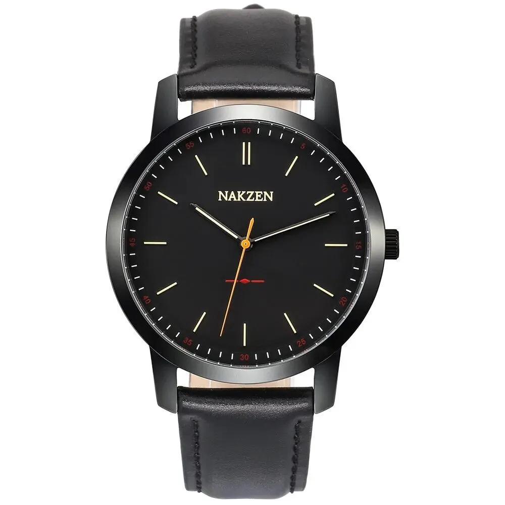 NAKZEN Fashion Male Quartz Watches Leather Watchband Business Wrist watch Waterproof Sport Men Watch Clock Relogio Masculino 4052 by MEGIR WATCH GROUP