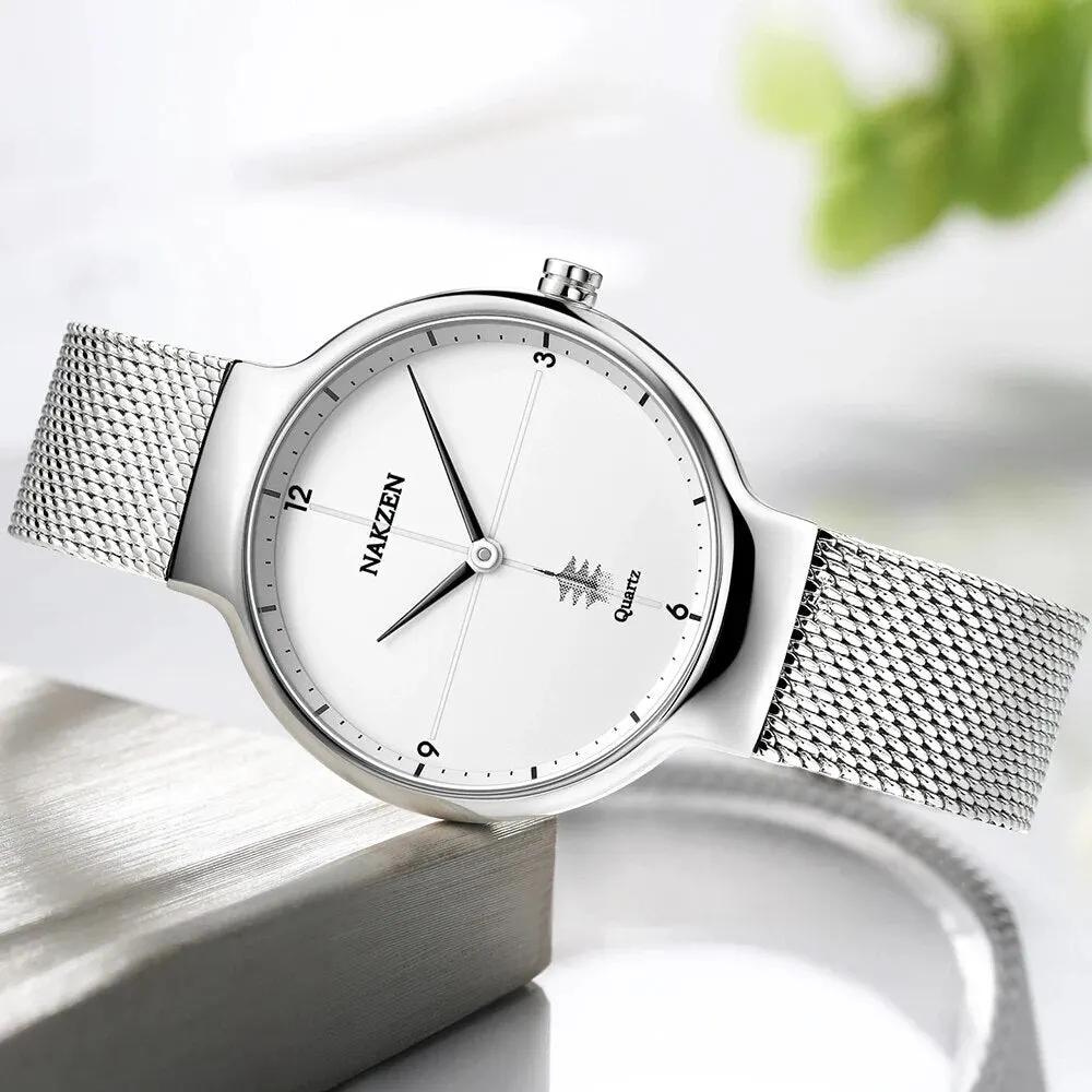 NAKZEN Women Fashion Casual Ultra Thin Quartz Watches Top Brand Luxury Waterproof Ladies Female Wrist Watch Relogio Masculino 4051 by MEGIR WATCH GROUP