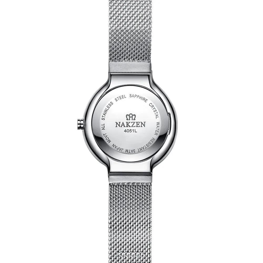 NAKZEN Women Fashion Casual Ultra Thin Quartz Watches Top Brand Luxury Waterproof Ladies Female Wrist Watch Relogio Masculino 4051 by MEGIR WATCH GROUP