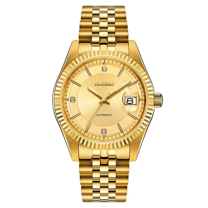 NAKZEN Watch Luxury Men Automatic Mechanical Tourbillon Clock Fashion Sapphire Glass Stainless Steel Waterproof Watches NH35 Mov 6043 by MEGIR WATCH GROUP