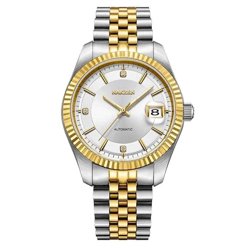 NAKZEN Watch Luxury Men Automatic Mechanical Tourbillon Clock Fashion Sapphire Glass Stainless Steel Waterproof Watches NH35 Mov 6043 by MEGIR WATCH GROUP