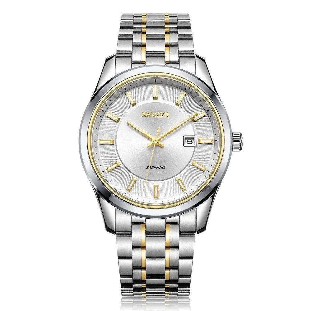 NAKZEN Top Brand Men Watch Hour Calendar Display Quartz Watches Genuine Waterproof Wristwatch Male clock Gift Relogio Masculino 4060 by MEGIR WATCH GROUP