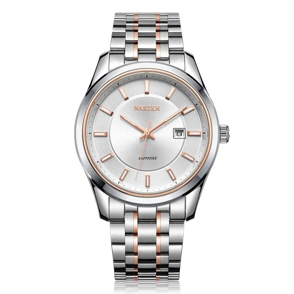 NAKZEN Top Brand Men Watch Hour Calendar Display Quartz Watches Genuine Waterproof Wristwatch Male clock Gift Relogio Masculino 4060 by MEGIR WATCH GROUP