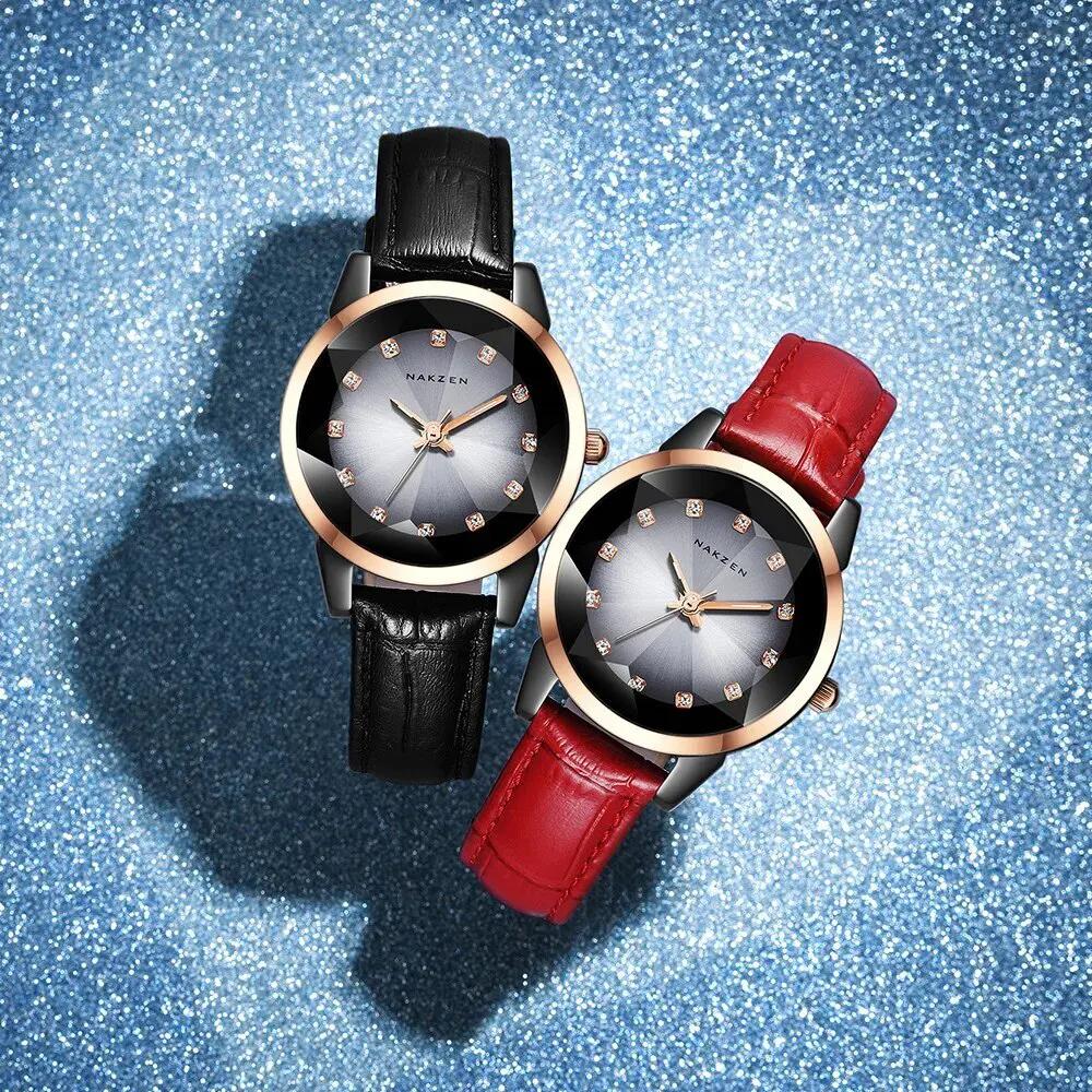 NAKZEN Women Watches Waterproof Black Ceramic Leather Luxury Fashion Ladies Quartz Watch Relogio Feminino Montre Femme 1027 by MEGIR WATCH GROUP