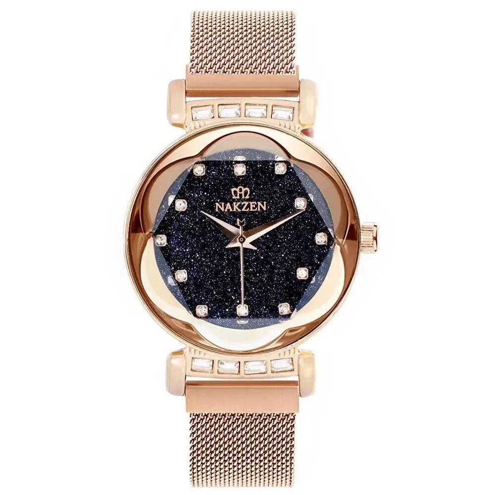 NAKZEN Women Diamond Elegant Starry Sky Watches Ladies Creative Roman Fashion Waterproof Quartz Watch Clock relogio feminino 4207 by MEGIR WATCH GROUP