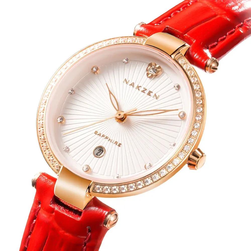 Fashion Women Watches 2021 New Leather Minimalist Watch Ladies Quartz Japan Movement Dress Wrist Watch Clock Montre Femme 4066 by MEGIR WATCH GROUP