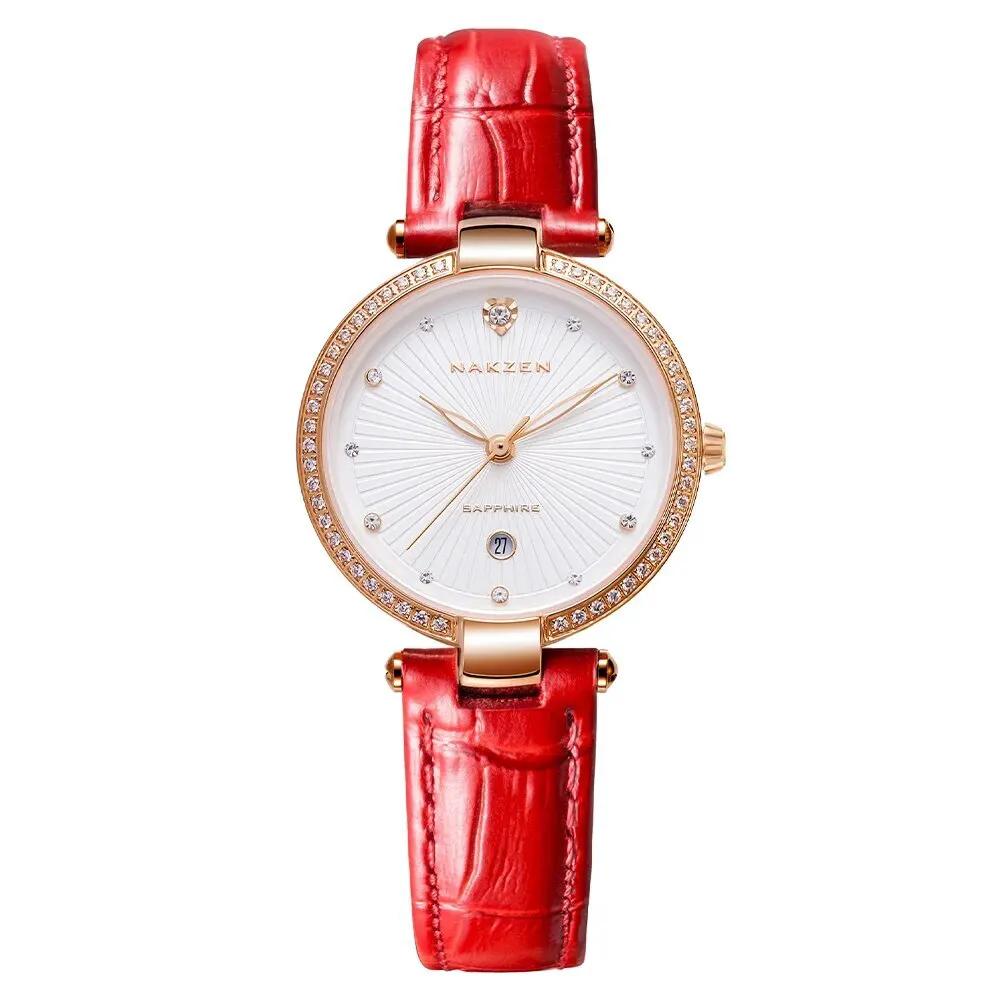Fashion Women Watches 2021 New Leather Minimalist Watch Ladies Quartz Japan Movement Dress Wrist Watch Clock Montre Femme 4066 by MEGIR WATCH GROUP