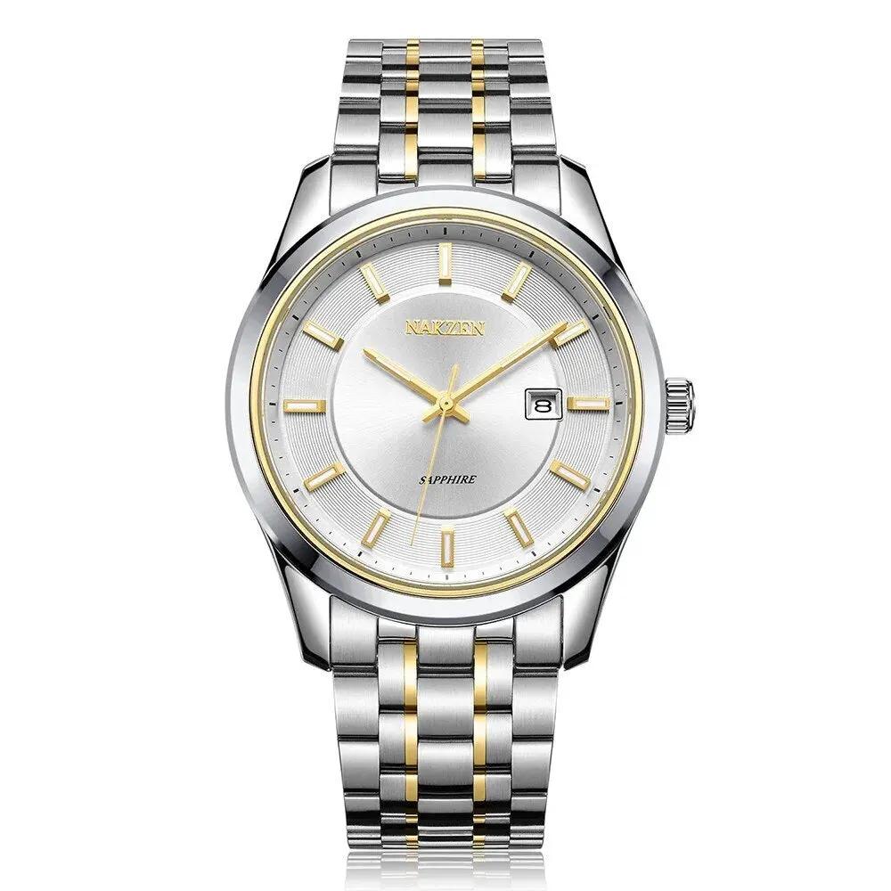 NAKZEN Top Brand Men Watch Hour Calendar Display Quartz Watches Genuine Waterproof Wristwatch Male clock Gift Relogio Masculino 4060 by MEGIR WATCH GROUP