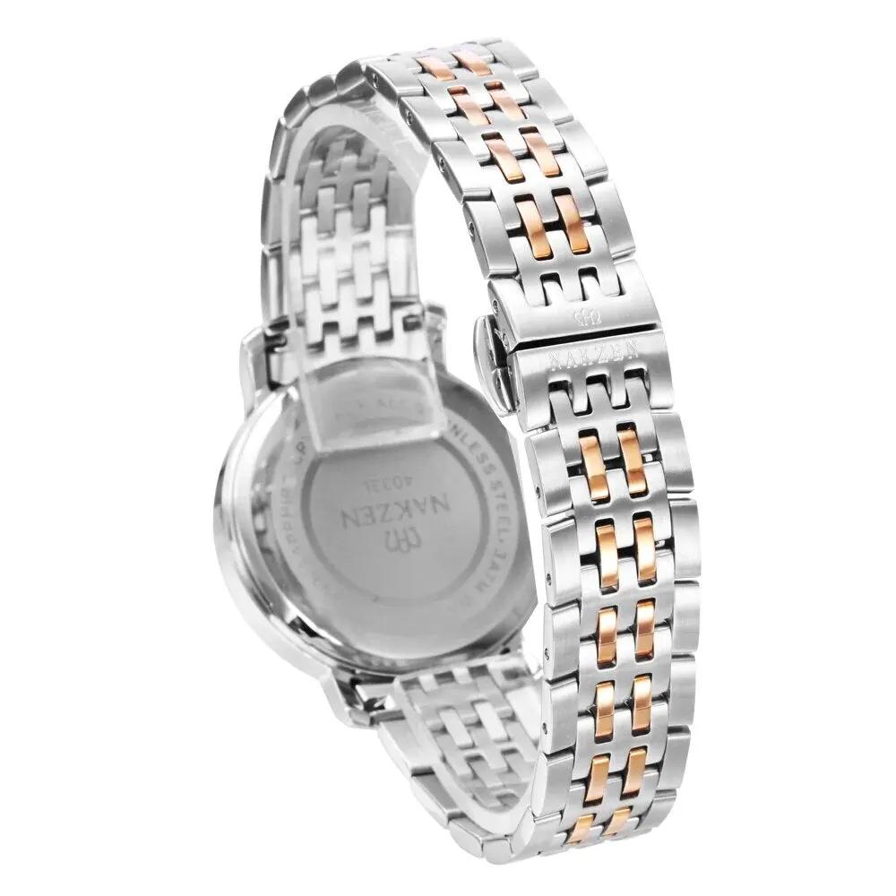 NAKZEN Luxury Tops Brand Women Quartz Wrist watch Ladies Full Steel Waterproof Watches Female Sapphire Designer Dress Watches 4033 by MEGIR WATCH GROUP