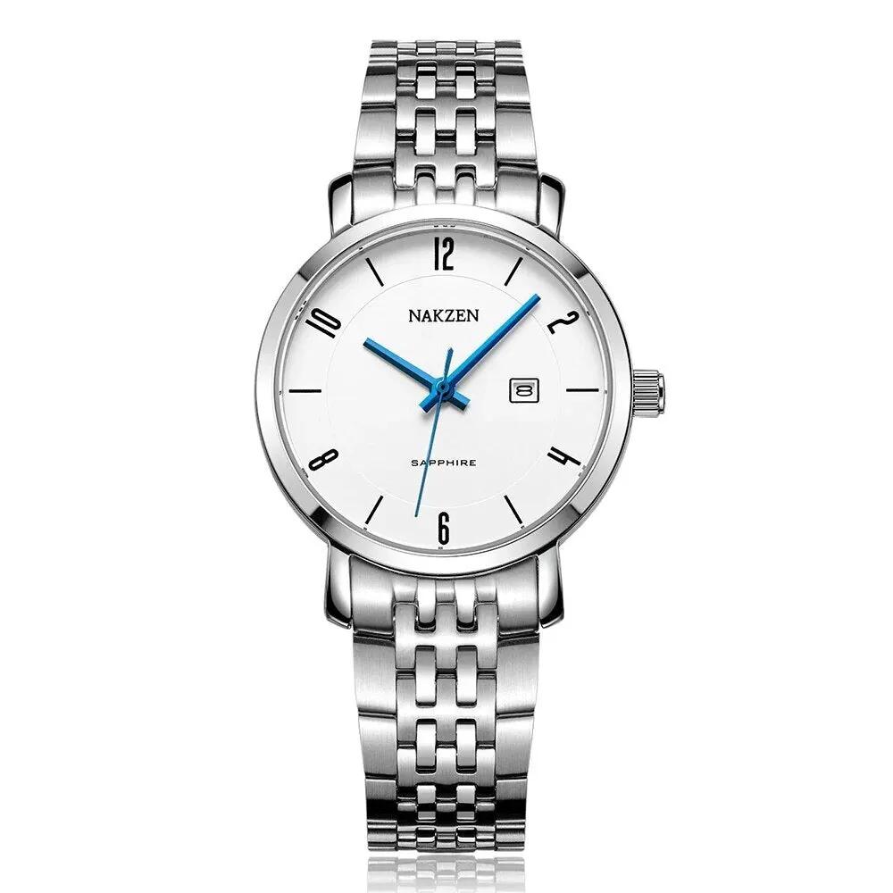 NAKZEN Luxury Tops Brand Women Quartz Wrist watch Ladies Full Steel Waterproof Watches Female Sapphire Designer Dress Watches 4033 by MEGIR WATCH GROUP