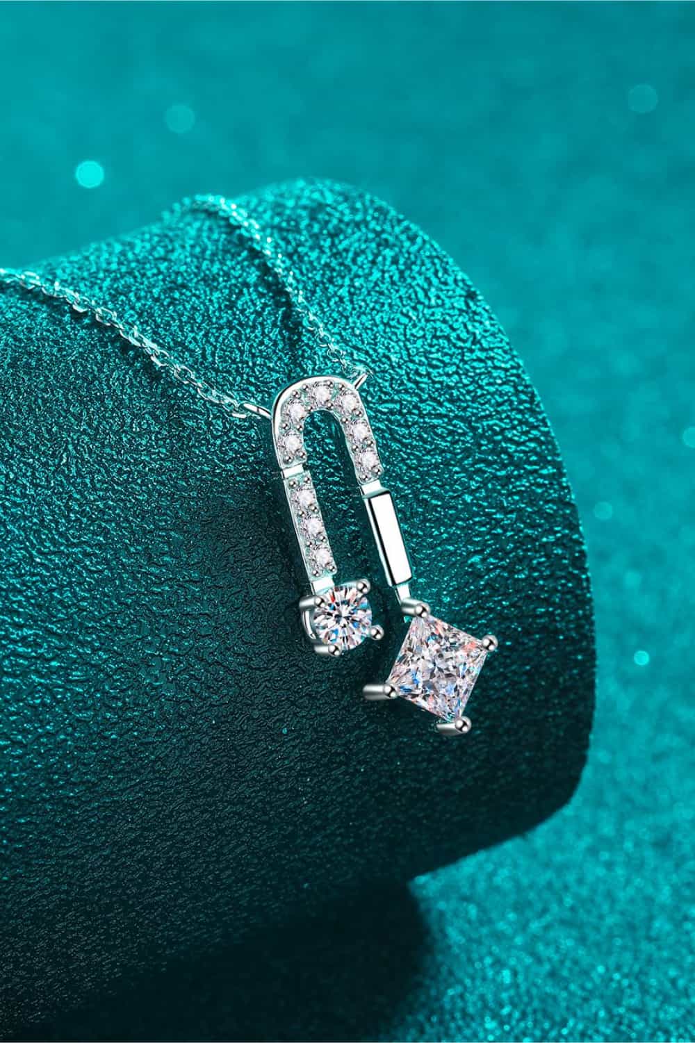 1.3 Carat Moissanite 925 Sterling Silver Necklace by Partner Labels