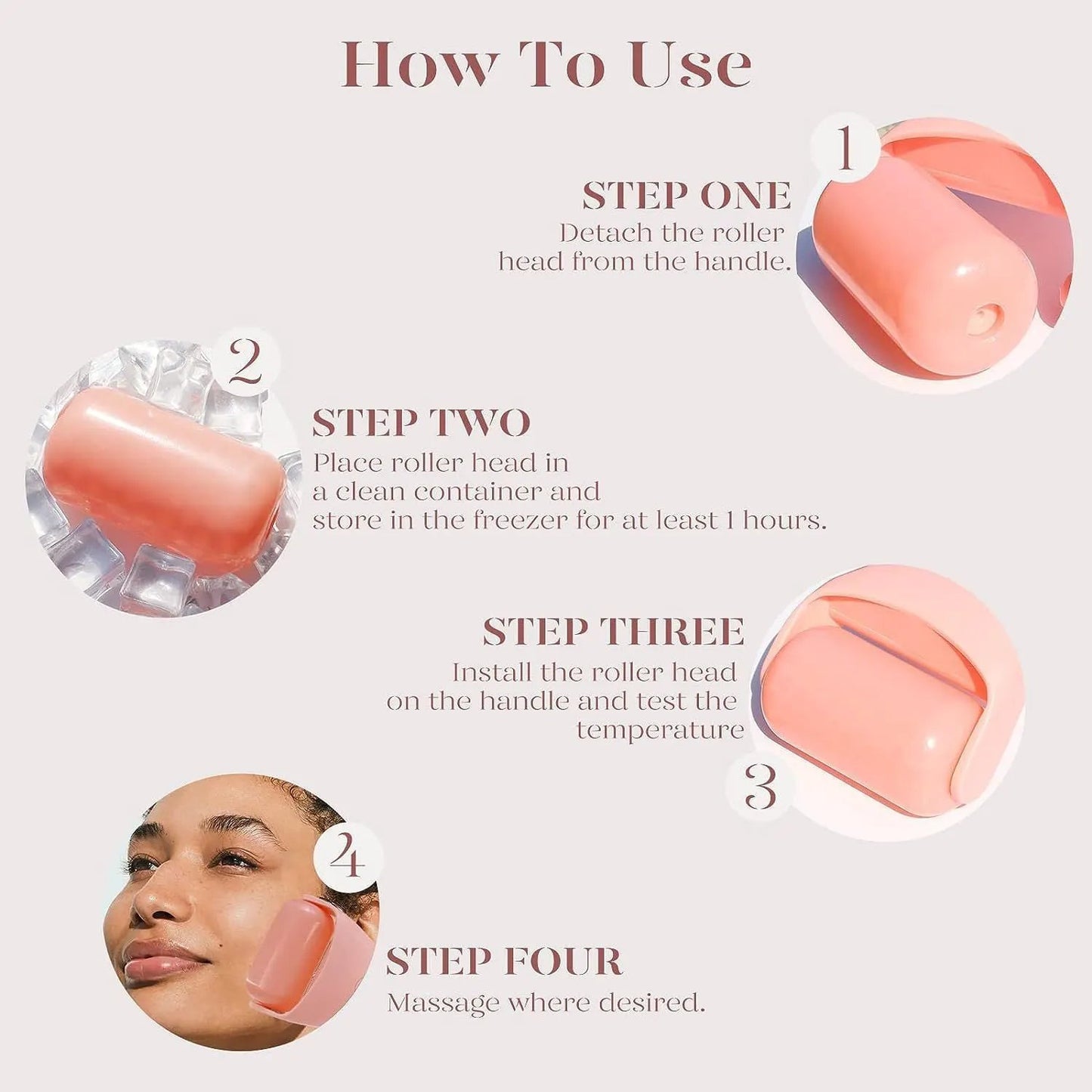Ice Roller Massager Facial Ice Head Roller Massage by Maiden-Art