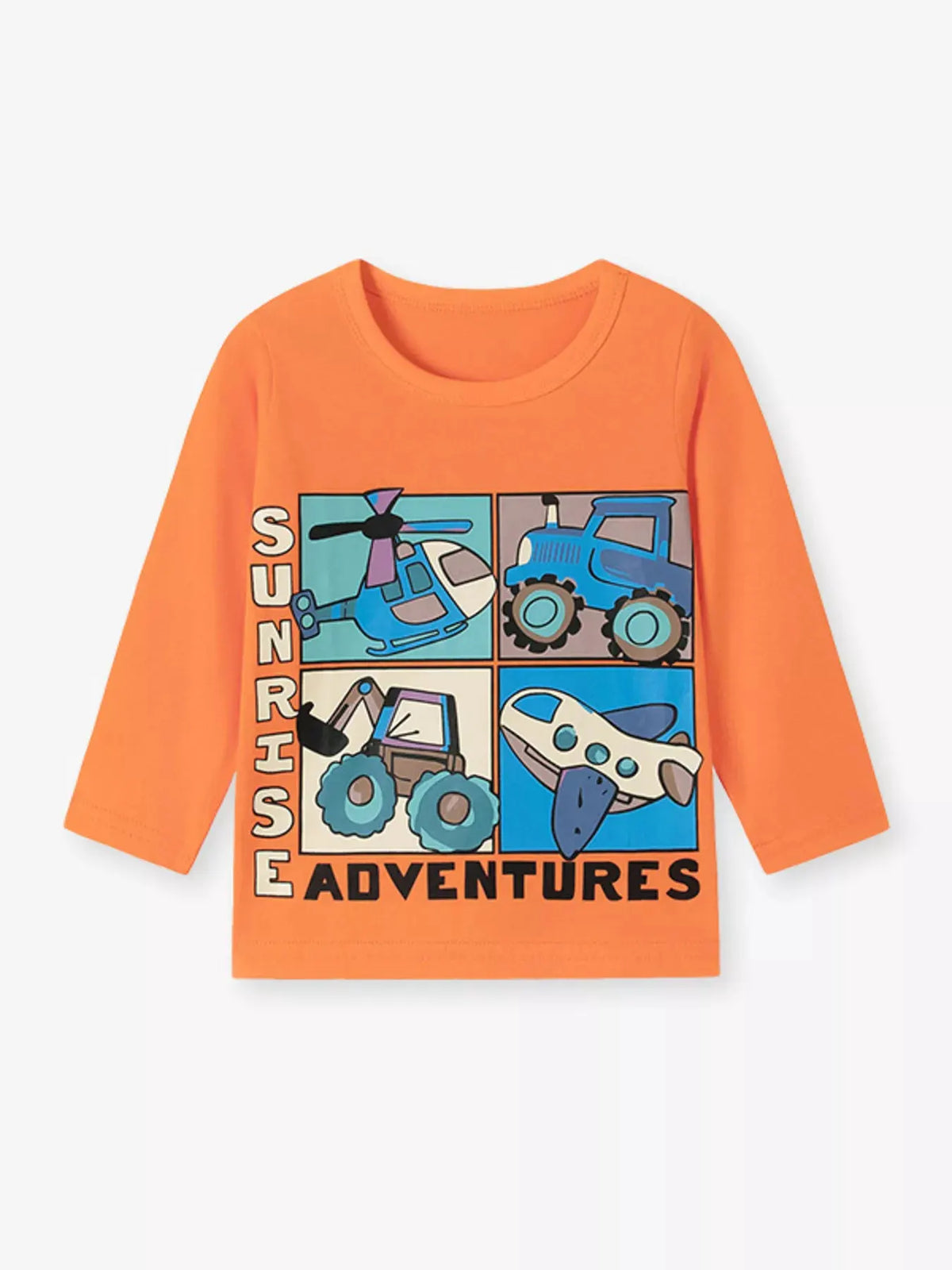 Children's Vehicle Graphic Long-Sleeve T-Shirt by Trendsi