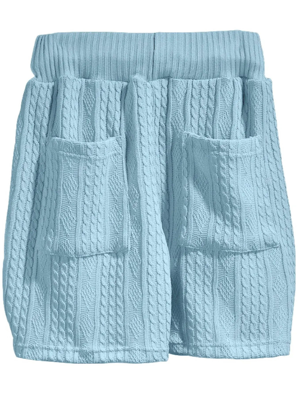 Men's Full Size Casual Knit V-Neck Short Sleeve Top and Shorts Set Plus Size by Trendsi