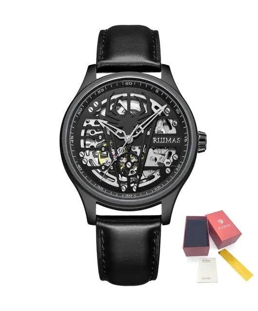 RUIMAS Mens Watches Leather Sports Watches Men's Army Military Wrist Watch Automatic Mechanical Male Clock Reloj Hombre 6787 by MEGIR WATCH GROUP