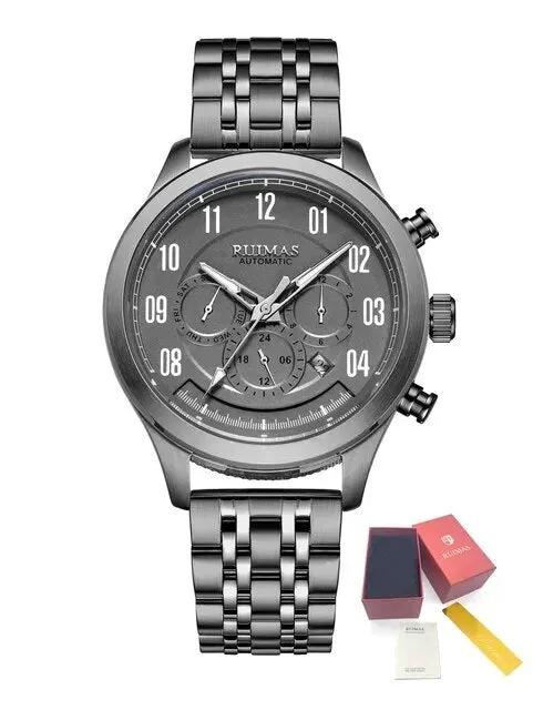 RUIMAS Watch Men Automatic Mechanical Watches Stainless Steel Luminous Business Wristwatch Top Brand Luxury Male Clock 6785 by MEGIR WATCH GROUP