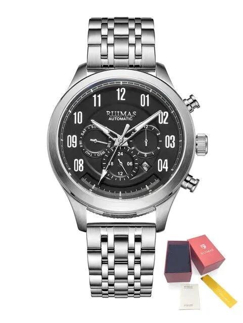 RUIMAS Watch Men Automatic Mechanical Watches Stainless Steel Luminous Business Wristwatch Top Brand Luxury Male Clock 6785 by MEGIR WATCH GROUP