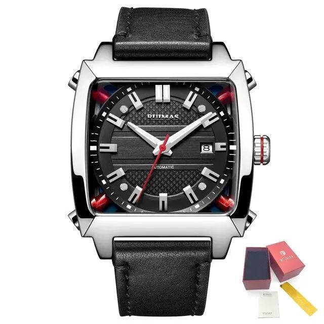 RUIMAS Men's Watches Luxury Automatic Mechanical Wrist Watches Calendar Sapphire Leather Chronograph for Man Reloj Hombre 6763 by MEGIR WATCH GROUP