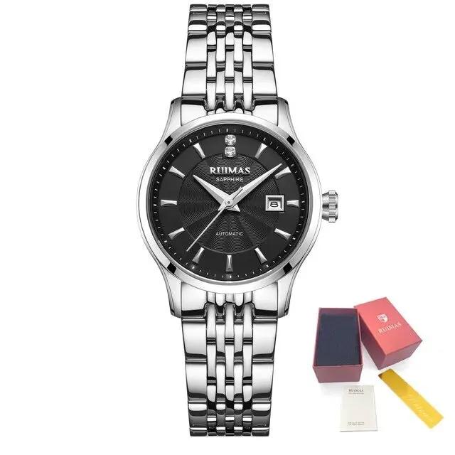 RUIMAS Brand Luxury Women Automatic Mechanical Watches Fashion Ladies Business Casual Wristwatch Sapphire Clock Reloj Mujer 6755 by MEGIR WATCH GROUP
