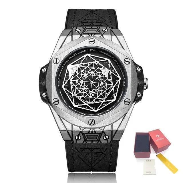 RUIMAS Men's Watches Fashion Sport Quartz Watch for Men Reloj Hombre Leather Belt Wrist Watch Waterproof Casual Clock 533 by MEGIR WATCH GROUP