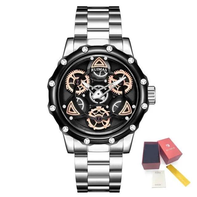 RUIMAS Quartz Watches Men's Business Wristwatch Waterproof Male Clock Chronograph Stainless Steel Casual Watch reloj hombre 331 by MEGIR WATCH GROUP