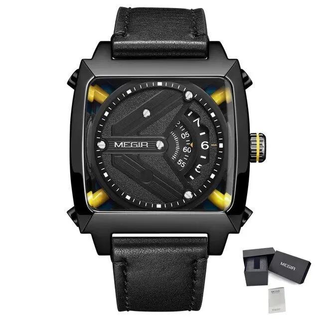 MEGIR Watches for Men Leather Strap Automatic Mechanical Watch Waterproof Business Casual Wristwatch Date Clock Montre Homme 62071 by MEGIR WATCH GROUP