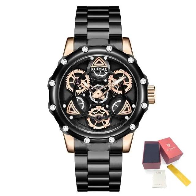 RUIMAS Quartz Watches Men's Business Wristwatch Waterproof Male Clock Chronograph Stainless Steel Casual Watch reloj hombre 331 by MEGIR WATCH GROUP