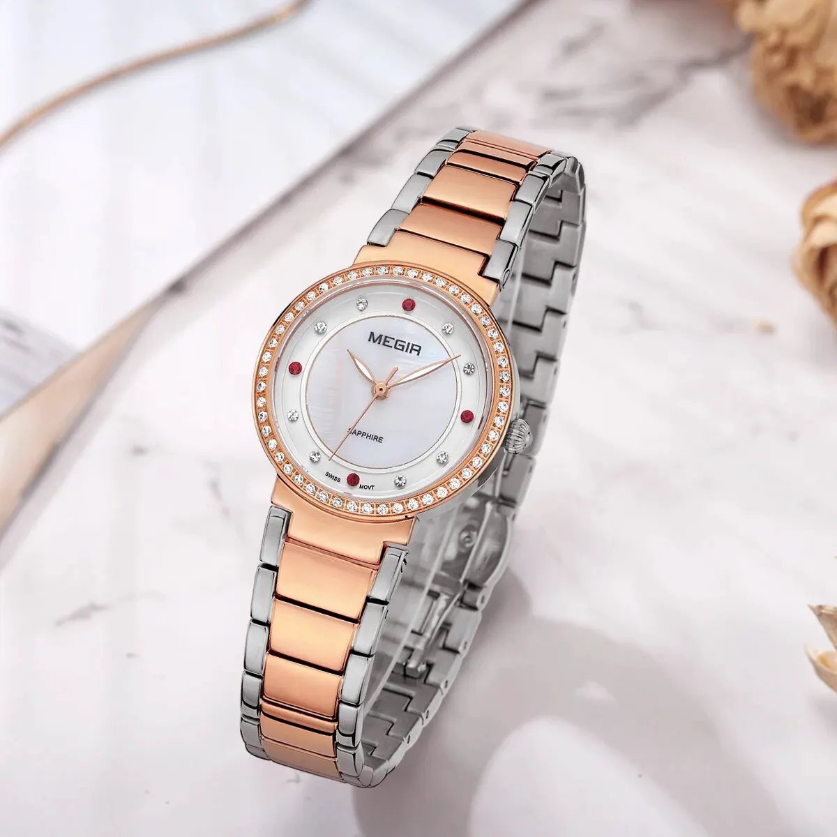 MEGIR Fashion Stainless Steel Women Bracelet Quartz Watches Elegant Business Ladies Clock Female Sport Wristwatch Reloj Mujer 4164 by MEGIR WATCH GROUP