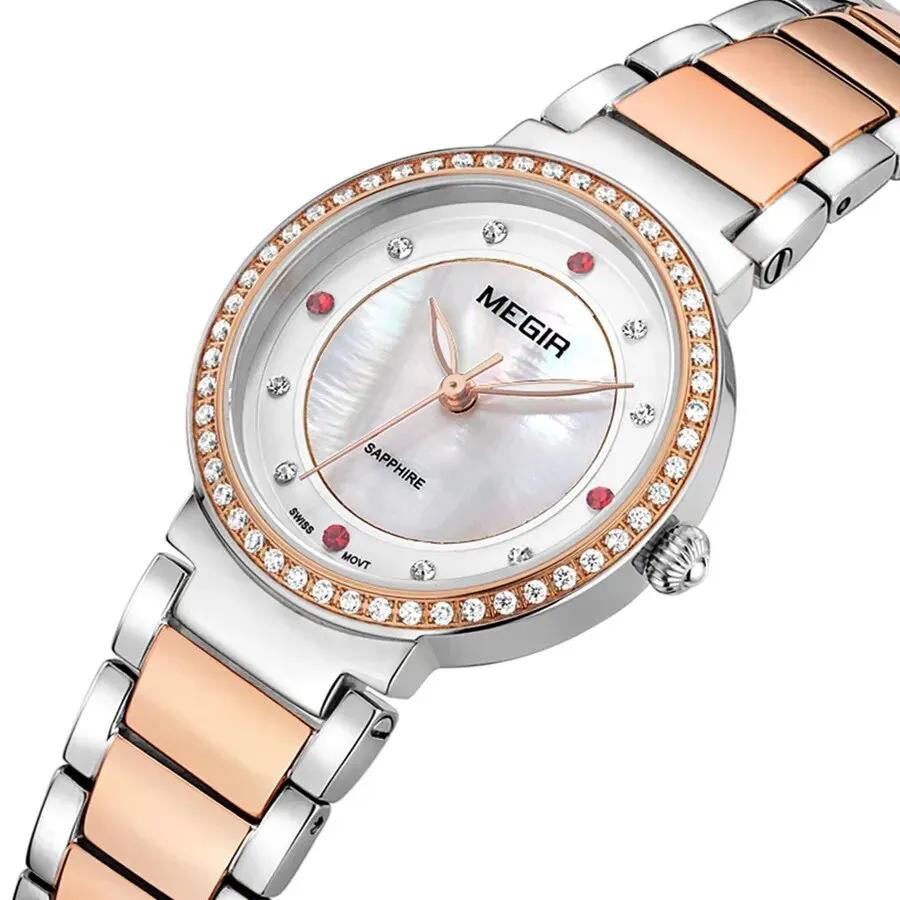 MEGIR Fashion Stainless Steel Women Bracelet Quartz Watches Elegant Business Ladies Clock Female Sport Wristwatch Reloj Mujer 4164 by MEGIR WATCH GROUP