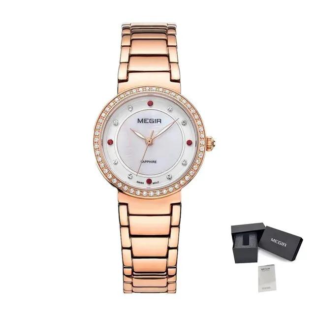 MEGIR Fashion Stainless Steel Women Bracelet Quartz Watches Elegant Business Ladies Clock Female Sport Wristwatch Reloj Mujer 4164 by MEGIR WATCH GROUP