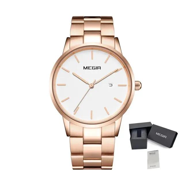 MEGIR Quartz Watch for Men Top Brand Luxury Steel Band Wristwatches Business Casual Date Clock Waterproof Relogio Masculino 2164 by MEGIR WATCH GROUP