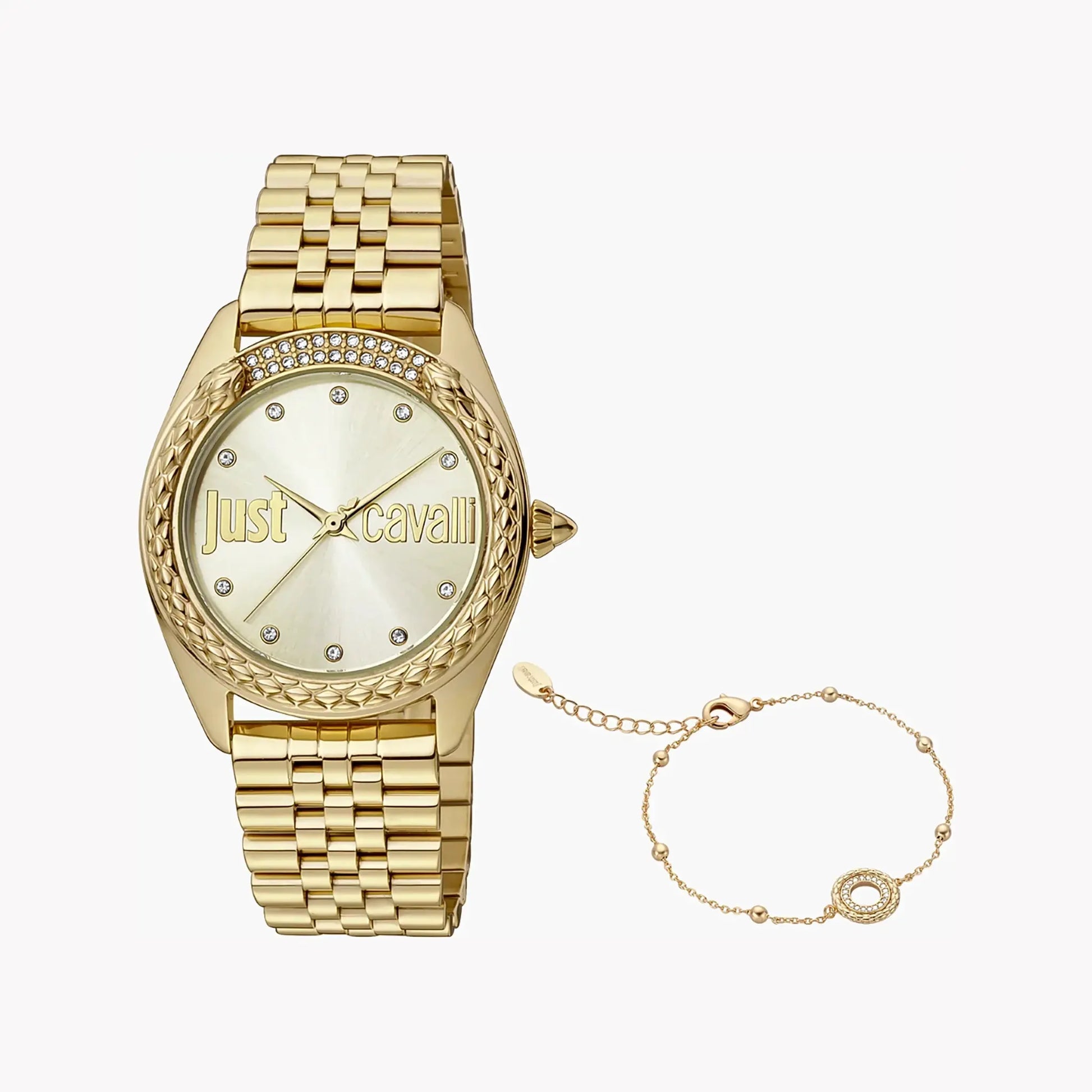 Just Cavalli Women's Gold Stainless Steel Watch, Champagne Dial | Jc1l195m0065 by JUST CAVALLI