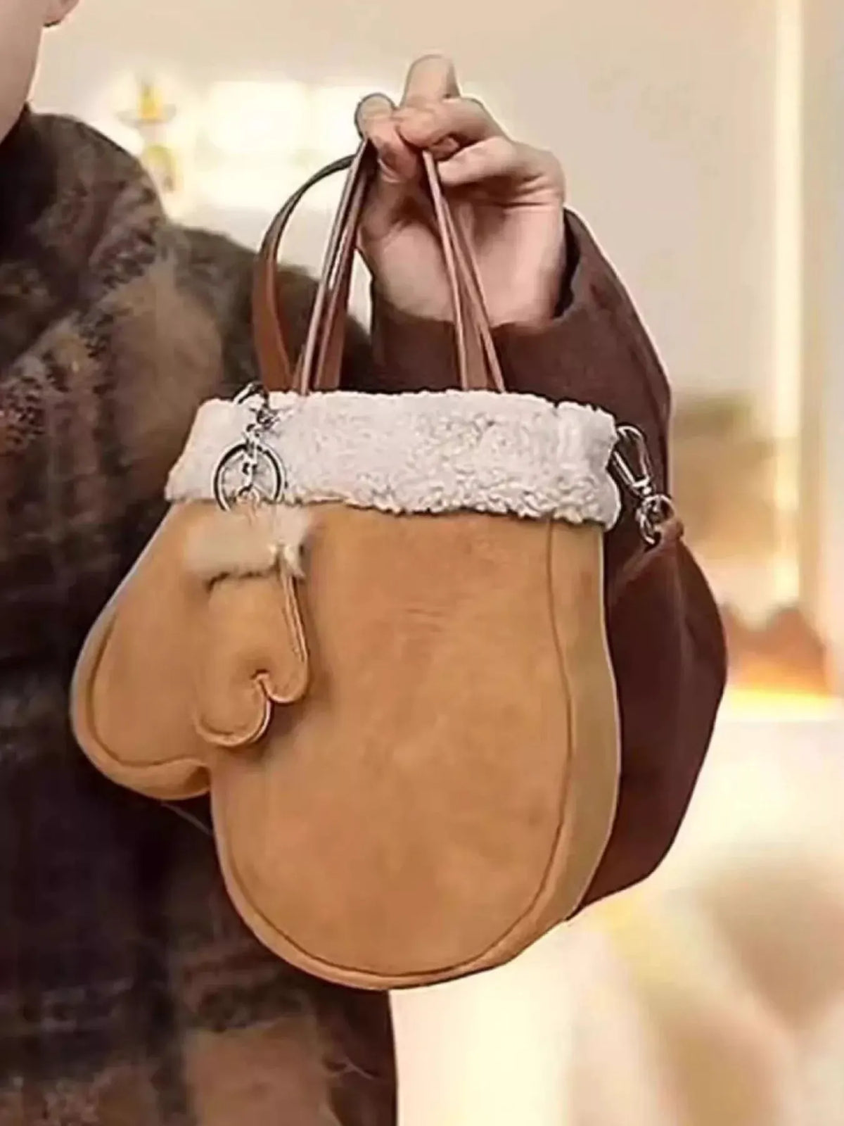 Mitten-Shaped Handbag by Partner Label