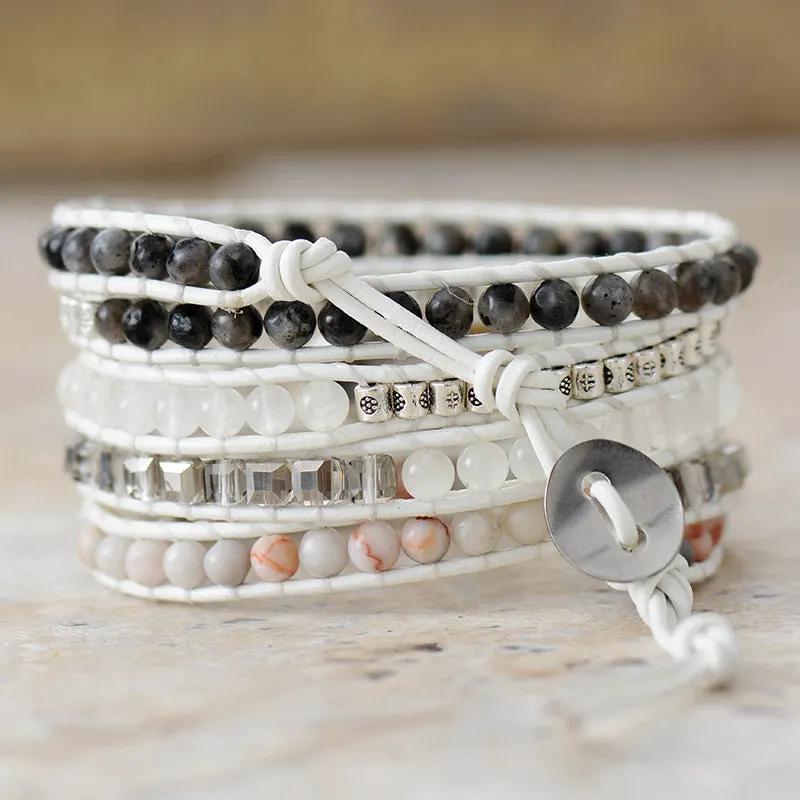 Natural Stone Layered Bracelet by Partner Label