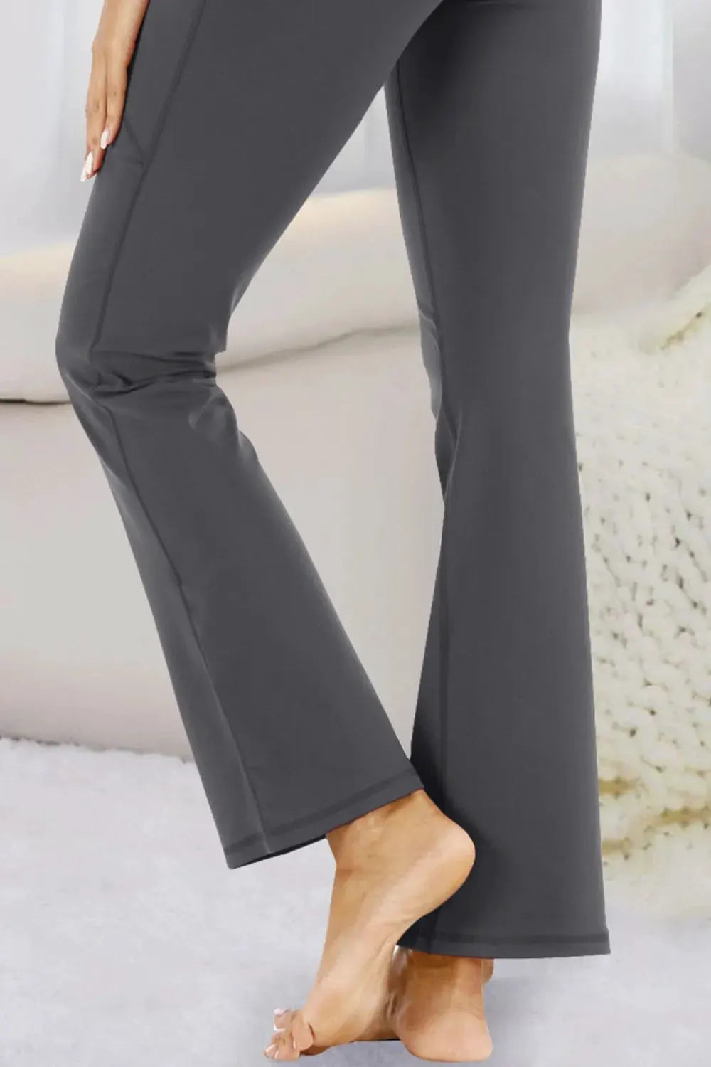 Pocketed High Waist Active Pants by Partner Label