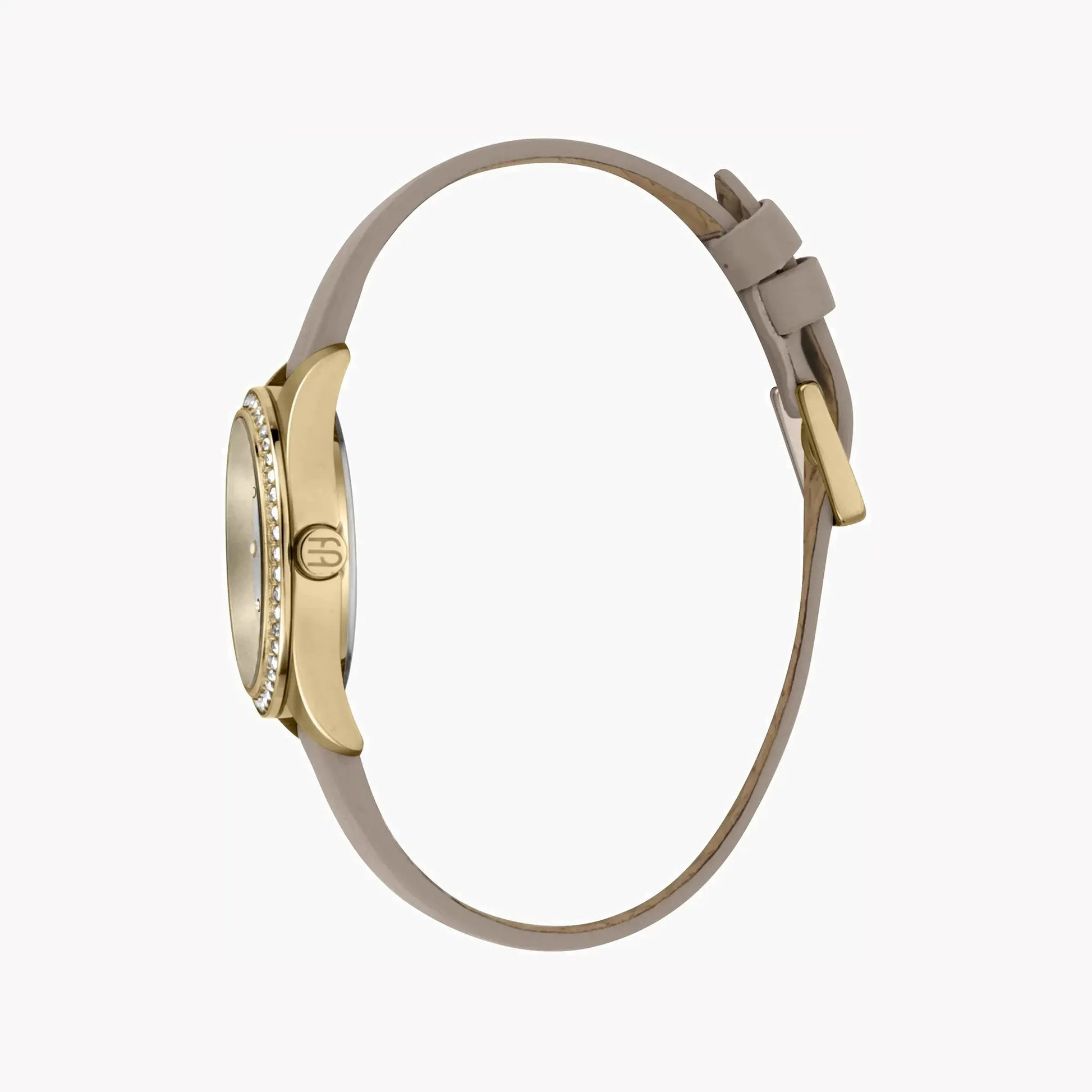 Esprit Women's Beige Leather Watch, Silver Dial | Es1l196m0025 by ESPRIT