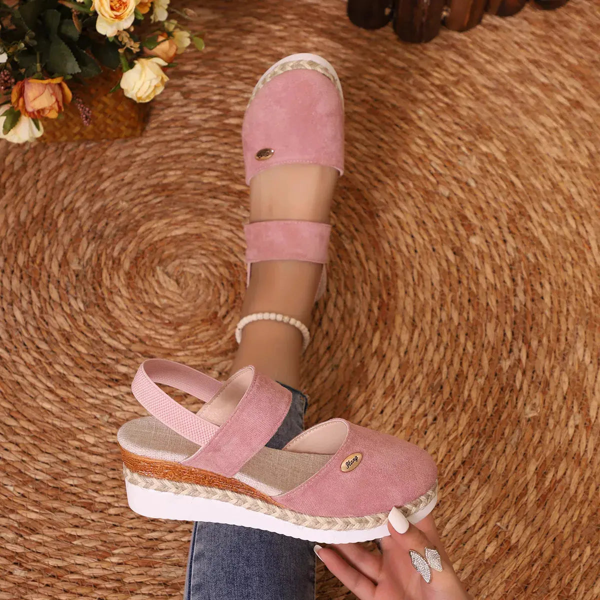 Espadrille Wedge Sandals with Ankle Strap | Partner Labels Selection by Partner Label