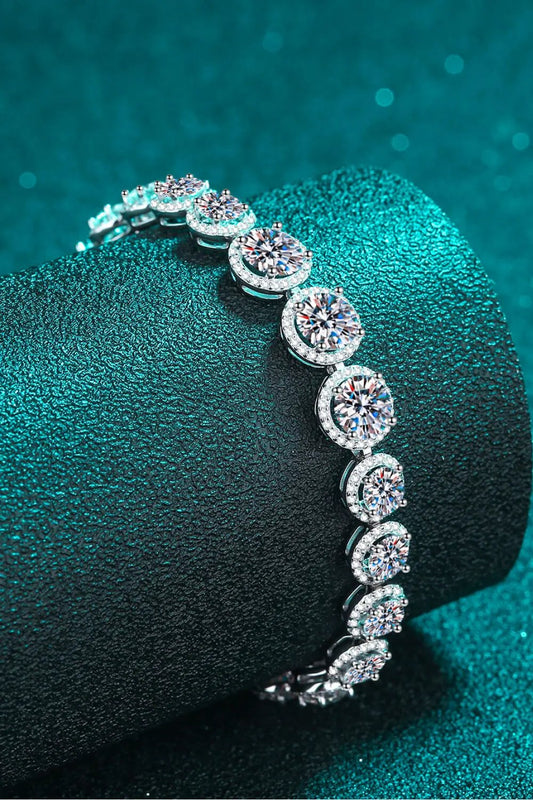 925 Sterling Silver 10.4 Carat Moissanite Bracelet by Partner Label