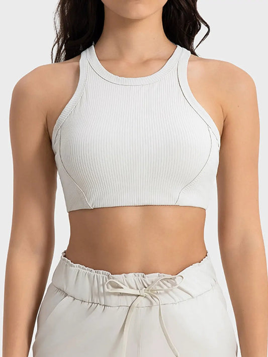 Millennia Wide Strap Cropped Sport Tank by Millennia