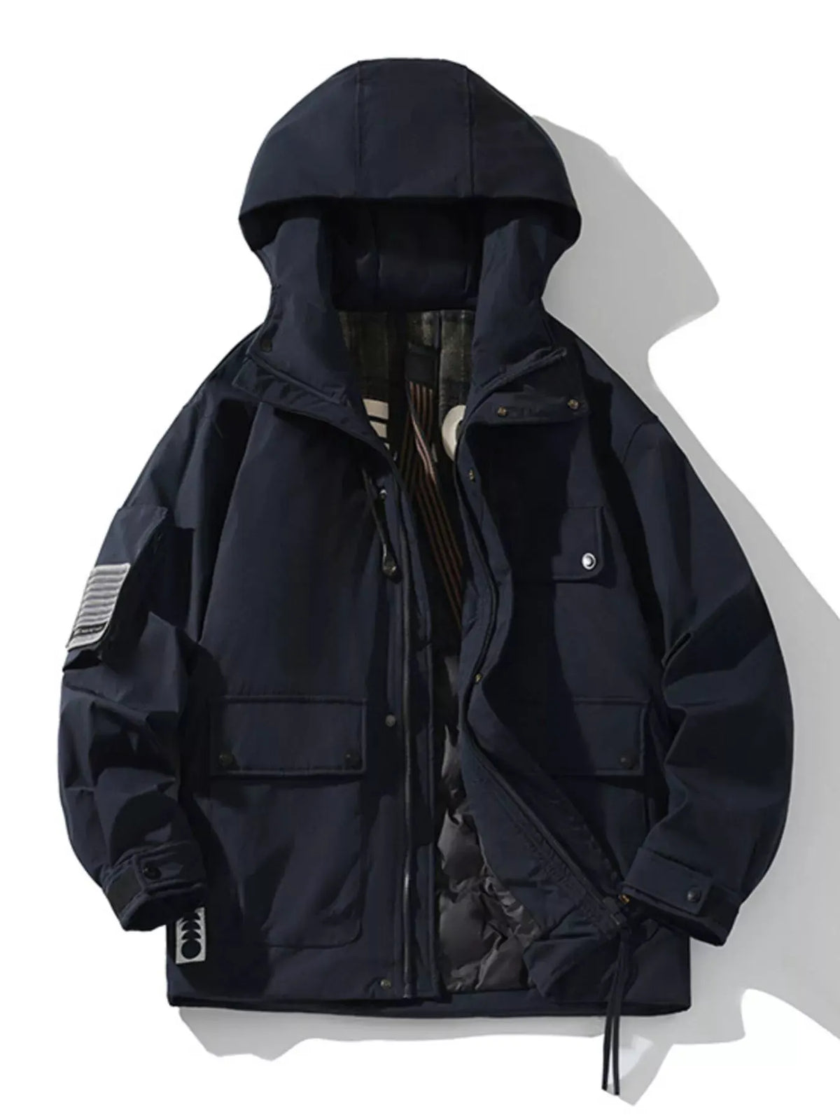 Men's Plus Size Zip Up Hooded Jacket by Partner Label