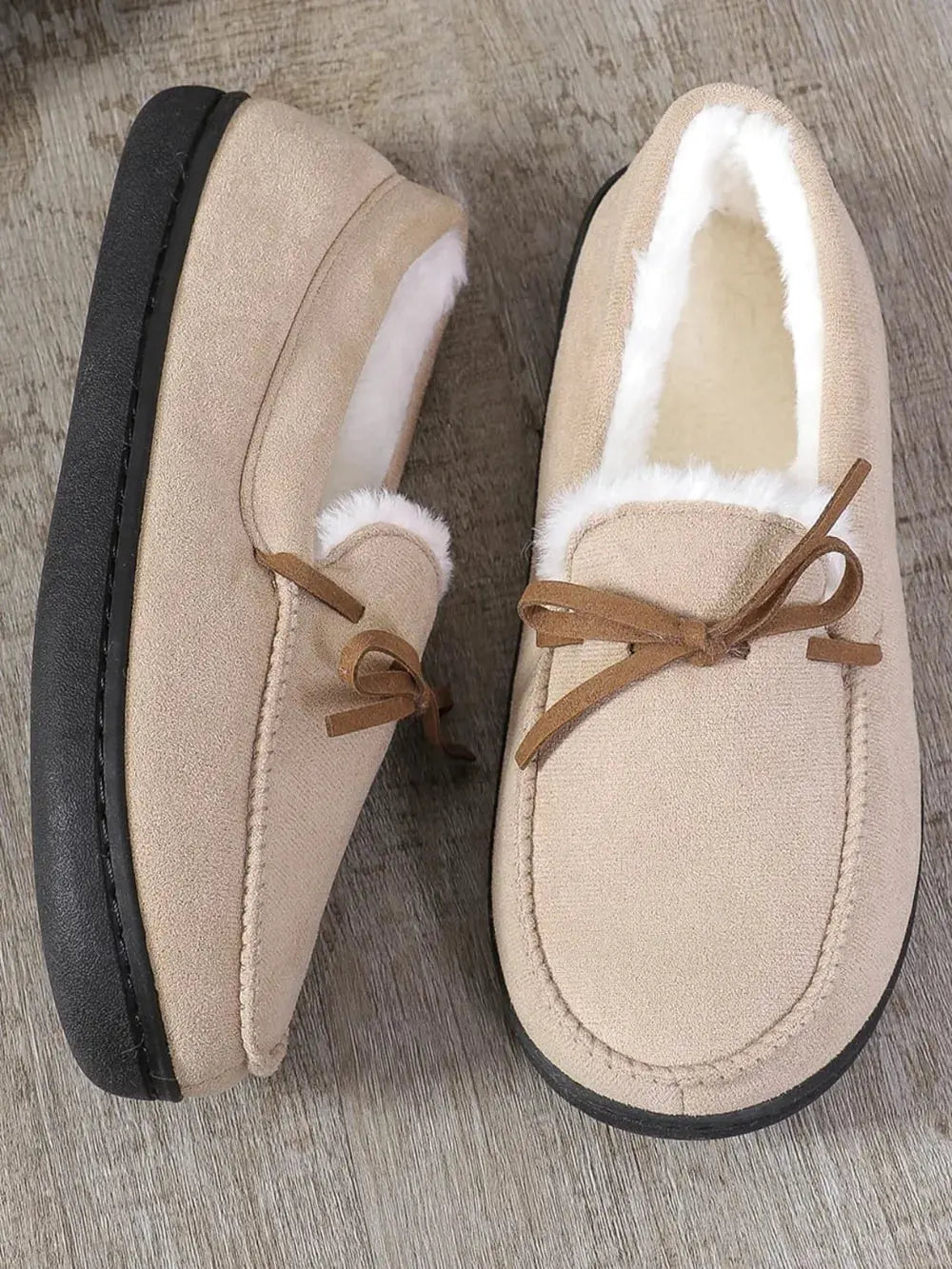 Bow Round Toe Flat Slip-Ons by Partner Label