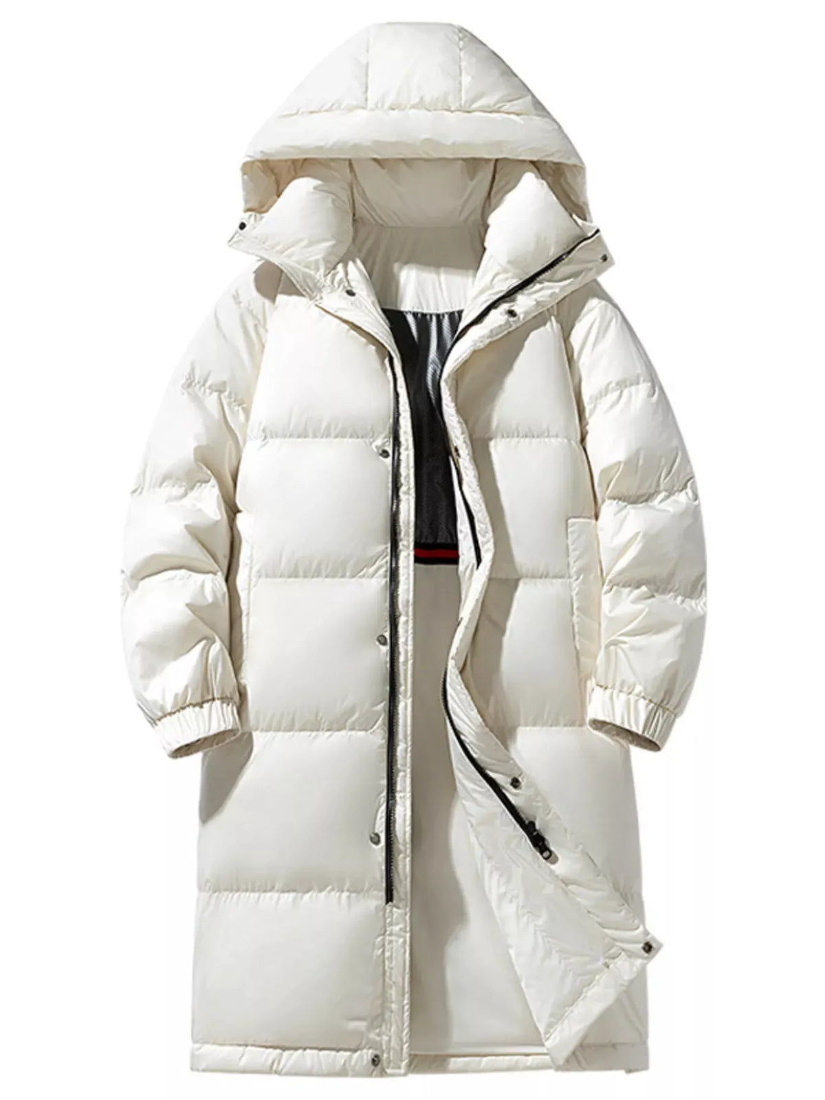 Men's Full Size Longline Hooded Down Coat Plus Size by Partner Label